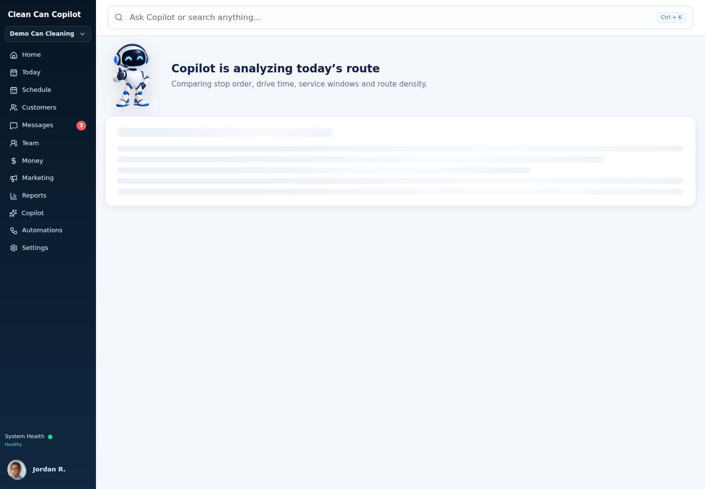 Clean Can Copilot route optimizer